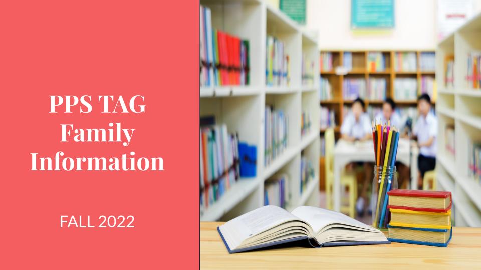 PPS Tag Parent and Guardian Information, Fall 2022